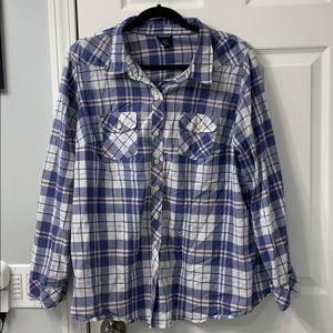TORRID plaid button up shirt size 1
